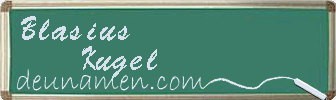 Blasius Kugel Visitenkarte